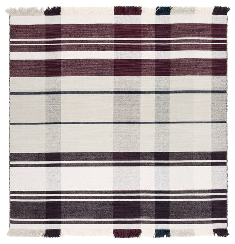 Safavieh Striped Kilim Stk705A Ivory/Grey Rug.