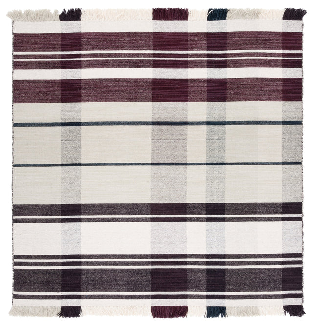 Safavieh Striped Kilim Stk705A Ivory/Grey Rug.