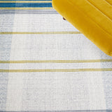 Safavieh Striped Kilim Stk706B Beige/Teal Rug.