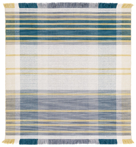 Safavieh Striped Kilim Stk706B Beige/Teal Rug.