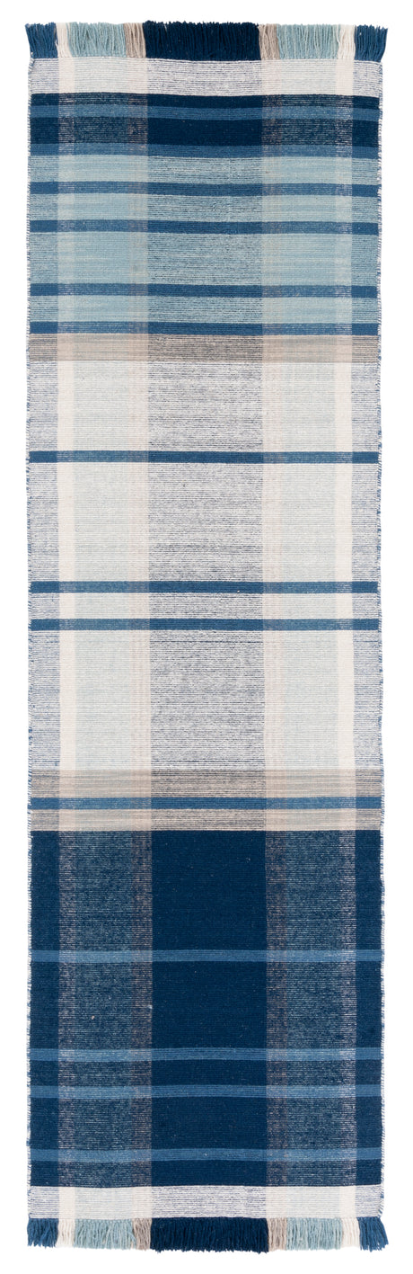 Safavieh Striped Kilim Stk707M Blue/Beige Rug.