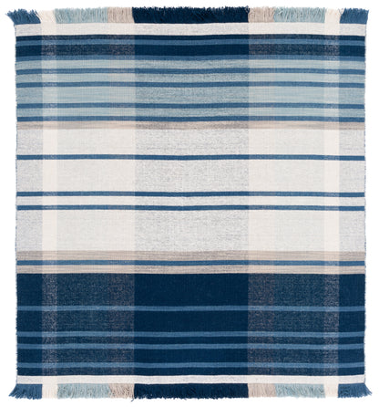 Safavieh Striped Kilim Stk707M Blue/Beige Area Rug