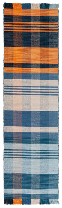 Safavieh Striped Kilim Stk708P Orange/Blue Area Rug
