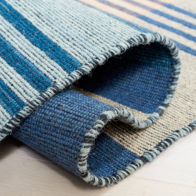 Safavieh Striped Kilim Stk708P Orange/Blue Rug.