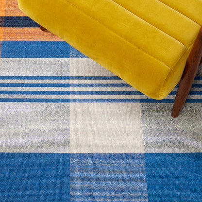 Safavieh Striped Kilim Stk708P Orange/Blue Area Rug