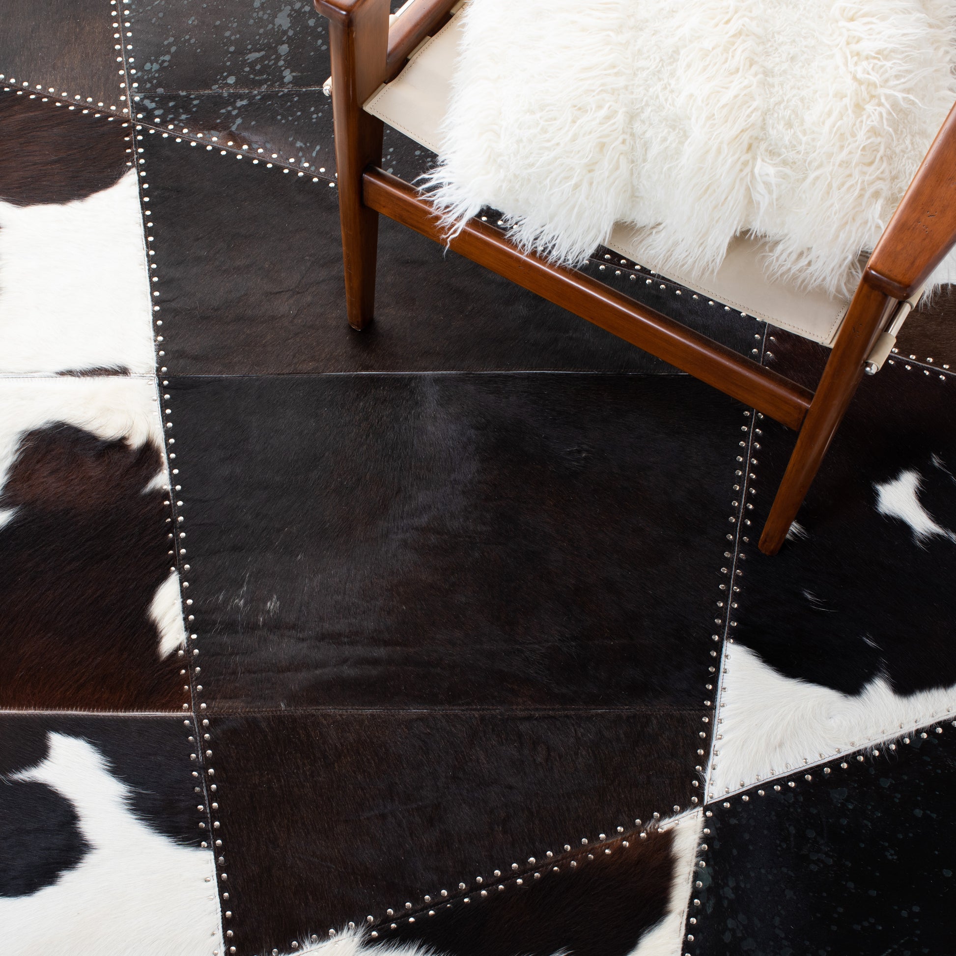 Safavieh Studio Leather Stl184T Dark Brown/Ivory Area Rug