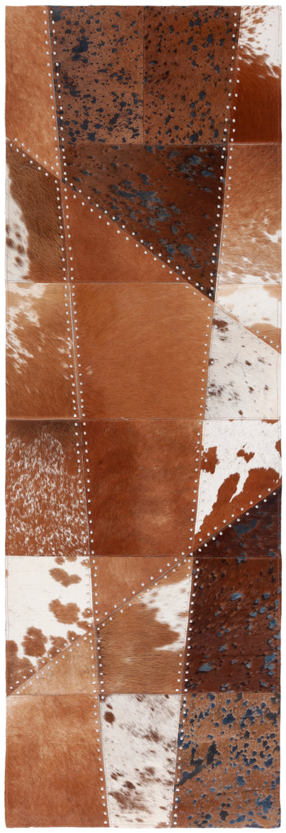 Safavieh Studio Leather Stl185T Brown/Ivory Area Rug