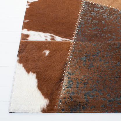 Safavieh Studio Leather Stl185T Brown/Ivory Area Rug