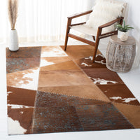 Safavieh Studio Leather Stl185T Brown/Ivory Area Rug