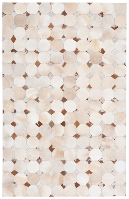 Safavieh Studio Leather Stl228A Ivory/Brown Area Rug