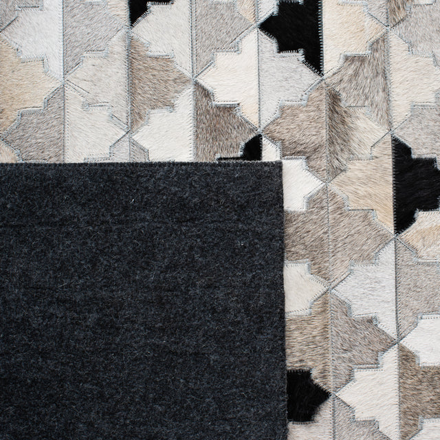 Safavieh Studio Leather Stl230F Grey/Black Area Rug