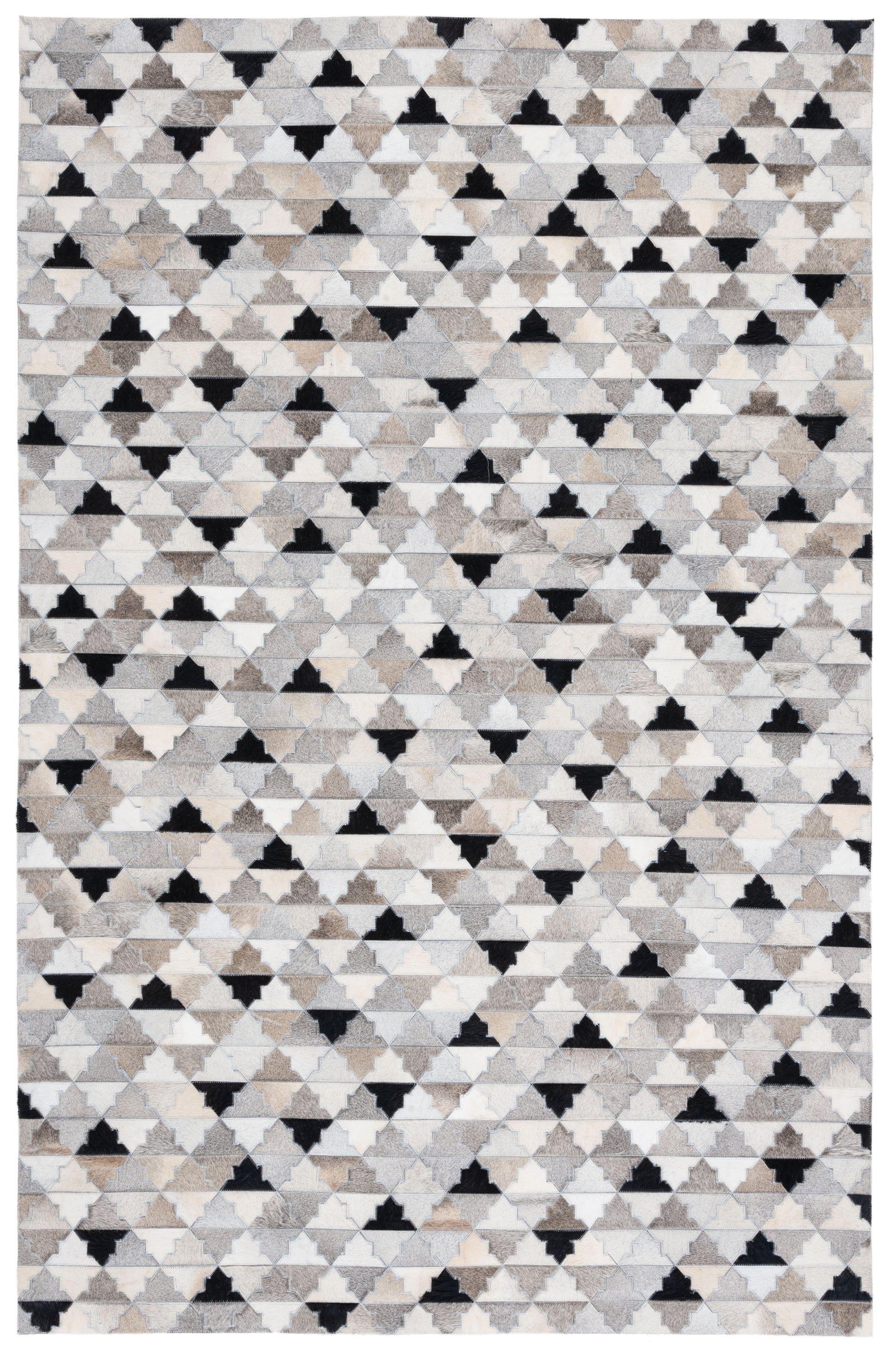 Safavieh Studio Leather Stl230F Grey/Black Area Rug