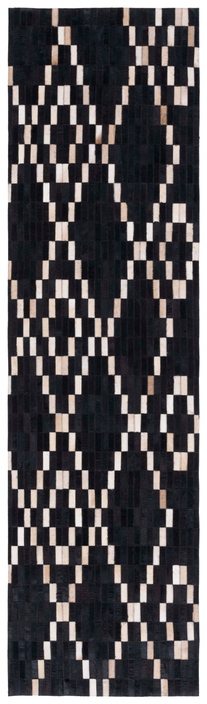 Safavieh Studio Leather Stl236Z Black/Beige Area Rug