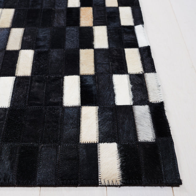 Safavieh Studio Leather Stl236Z Black/Beige Rug.