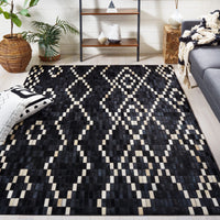 Safavieh Studio Leather Stl236Z Black/Beige Area Rug