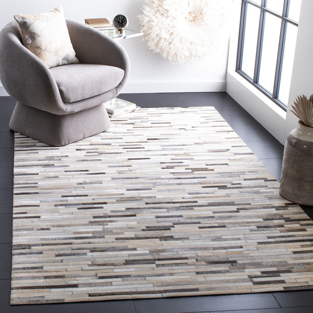 Safavieh Studio Leather Stl809A Ivory/Grey Area Rug