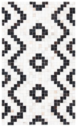 Safavieh Studio Leather Stl811A Ivory/Black Rugs.