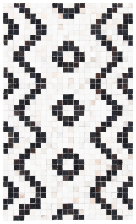 Safavieh Studio Leather Stl811A Ivory/Black Area Rug