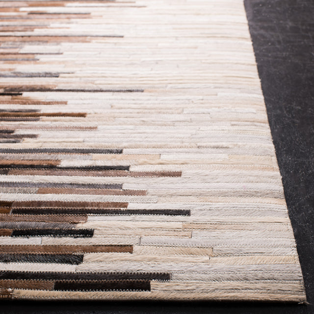 Safavieh Studio Leather Stl814A Ivory/Brown Rugs.