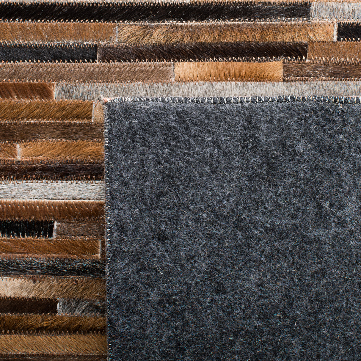 Safavieh Studio Leather Stl814A Ivory/Brown Rugs.