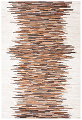 Safavieh Studio Leather Stl814A Ivory/Brown Rugs.