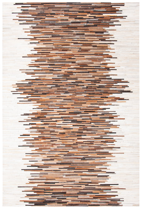 Safavieh Studio Leather Stl814A Ivory/Brown Rugs.