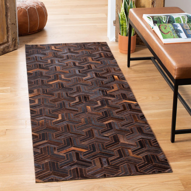 Safavieh Studio Leather Stl817T Brown/Light Brown Rugs.