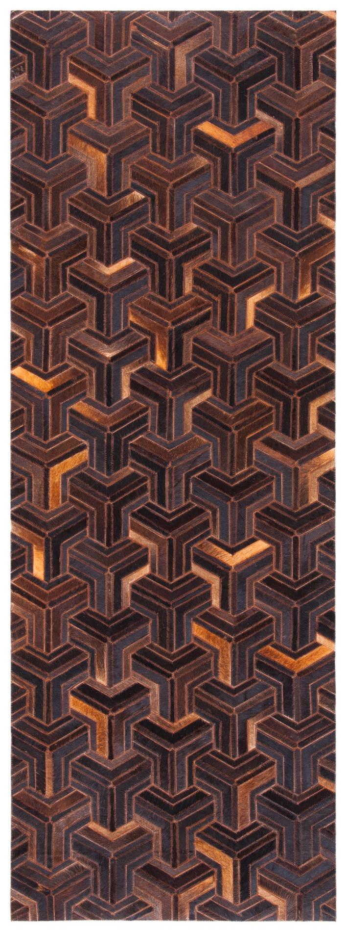 Safavieh Studio Leather Stl817T Brown/Light Brown Rugs.