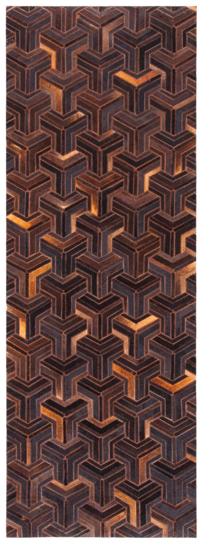 Safavieh Studio Leather Stl817T Brown/Light Brown Area Rug