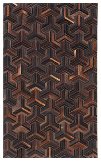 Safavieh Studio Leather Stl817T Brown/Light Brown Area Rug