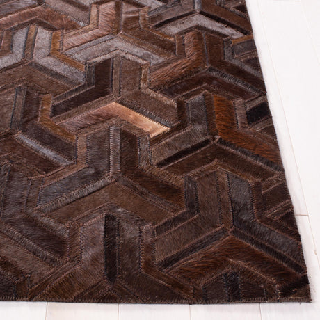 Safavieh Studio Leather Stl817T Brown/Light Brown Rugs.