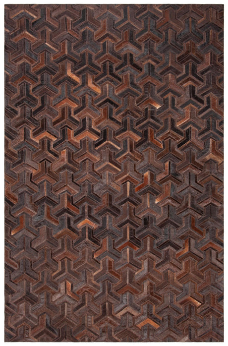 Safavieh Studio Leather Stl817T Brown/Light Brown Rugs.