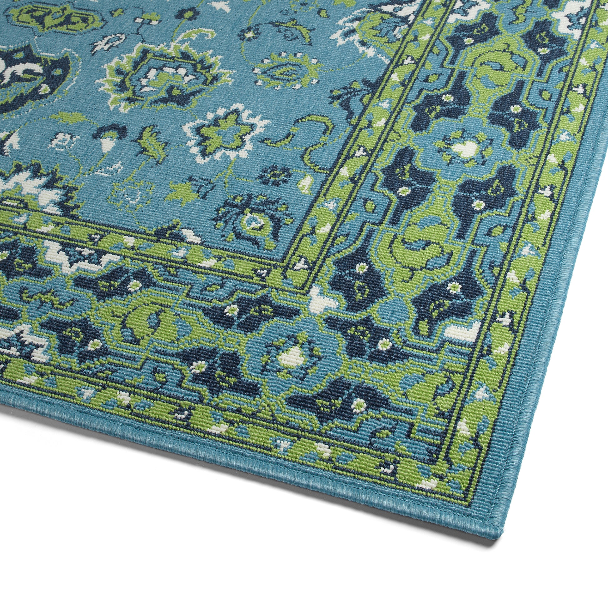 Kaleen Sunice Sun13-79 Lt Blue, Lime Green, Navy, Ivory Area Rug