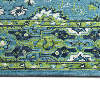 Kaleen Sunice Sun13-79 Lt Blue, Lime Green, Navy, Ivory Area Rug