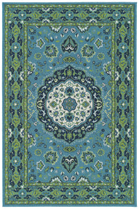 Kaleen Sunice Sun13-79 Lt Blue, Lime Green, Navy, Ivory Area Rug