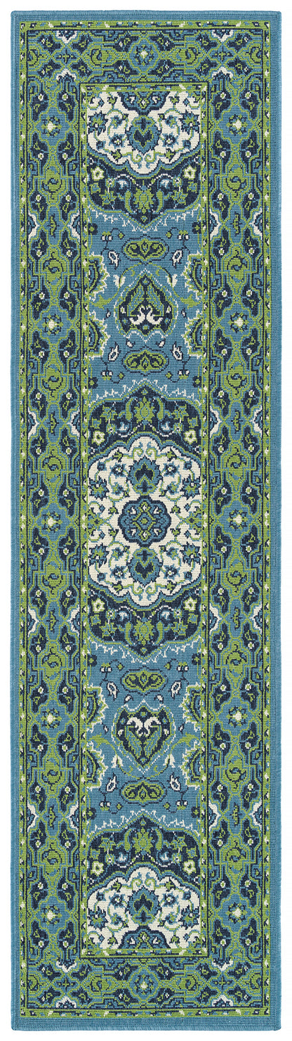 Kaleen Sunice Sun13-79 Lt Blue, Lime Green, Navy, Ivory Area Rug