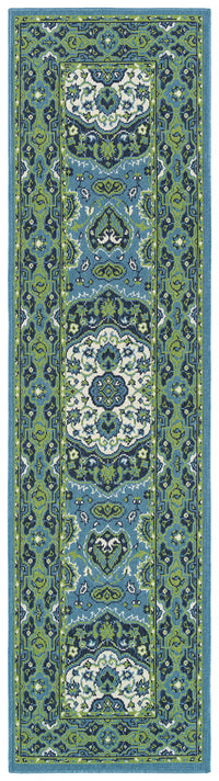 Kaleen Sunice Sun13-79 Lt Blue, Lime Green, Navy, Ivory Area Rug