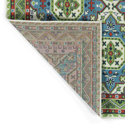 Kaleen Sunice Sun14-79 Lt Blue, Lime Green, Tangerine, Ivory Area Rug