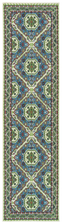 Kaleen Sunice Sun14-79 Lt Blue, Lime Green, Tangerine, Ivory Area Rug