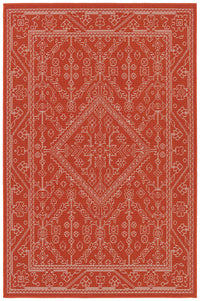 Kaleen Sunice Sun17-32 Tangerine, White Area Rug