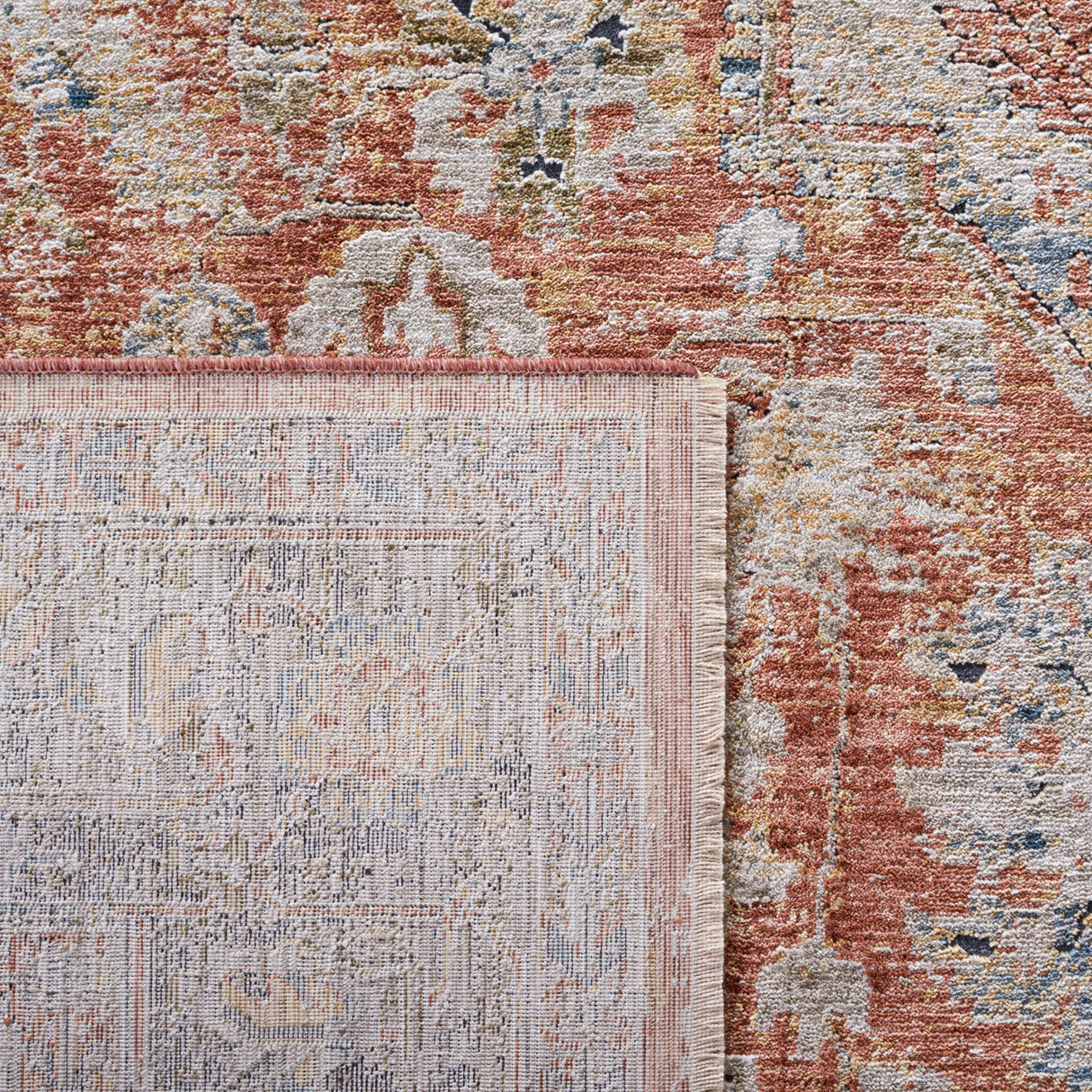 Safavieh Silverado Svd110P Rust/Blue Rug.