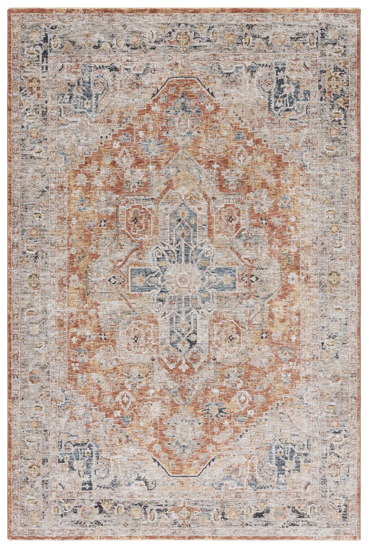 Safavieh Silverado Svd110P Rust/Blue Rug.