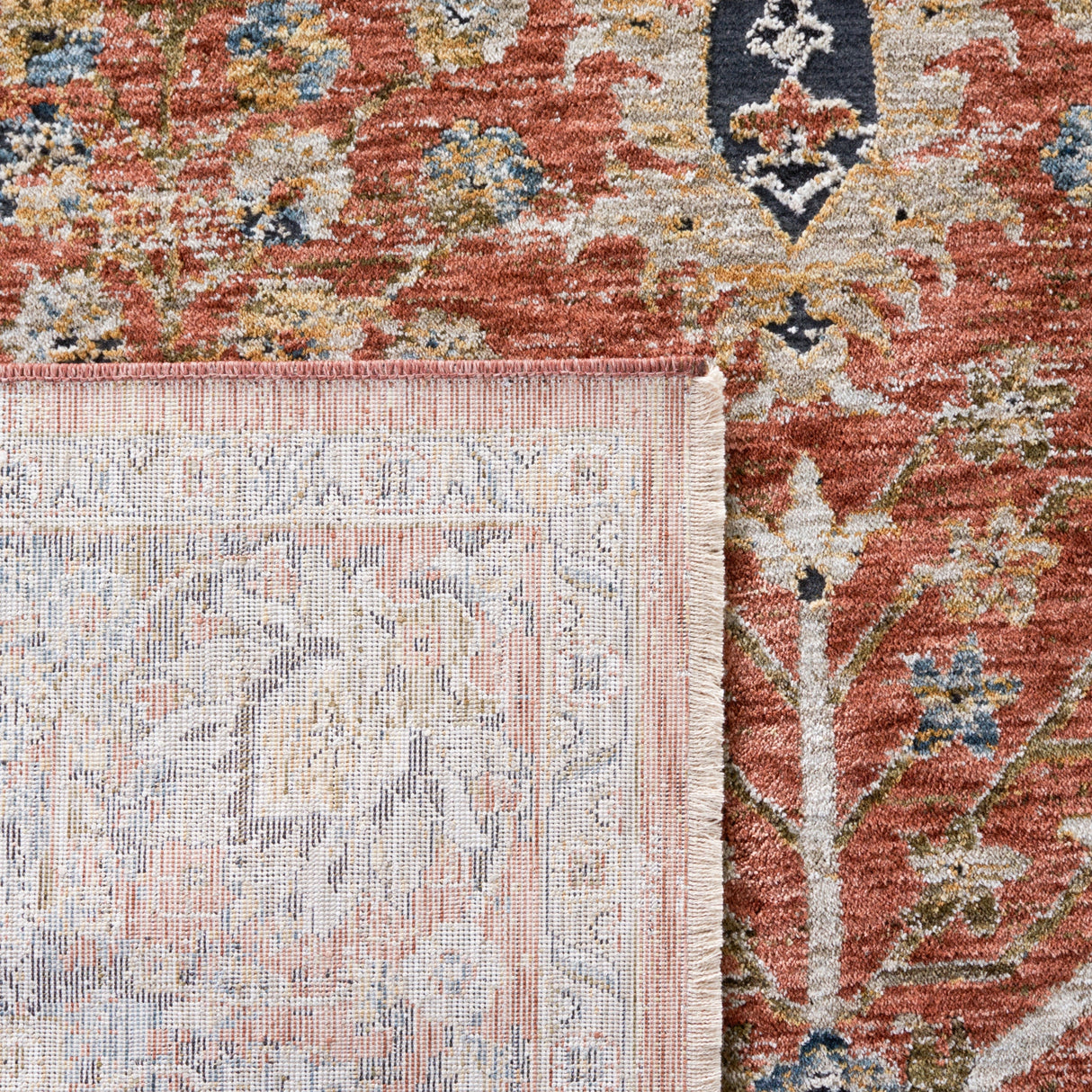 Safavieh Silverado Svd112P Rust/Blue Rug.