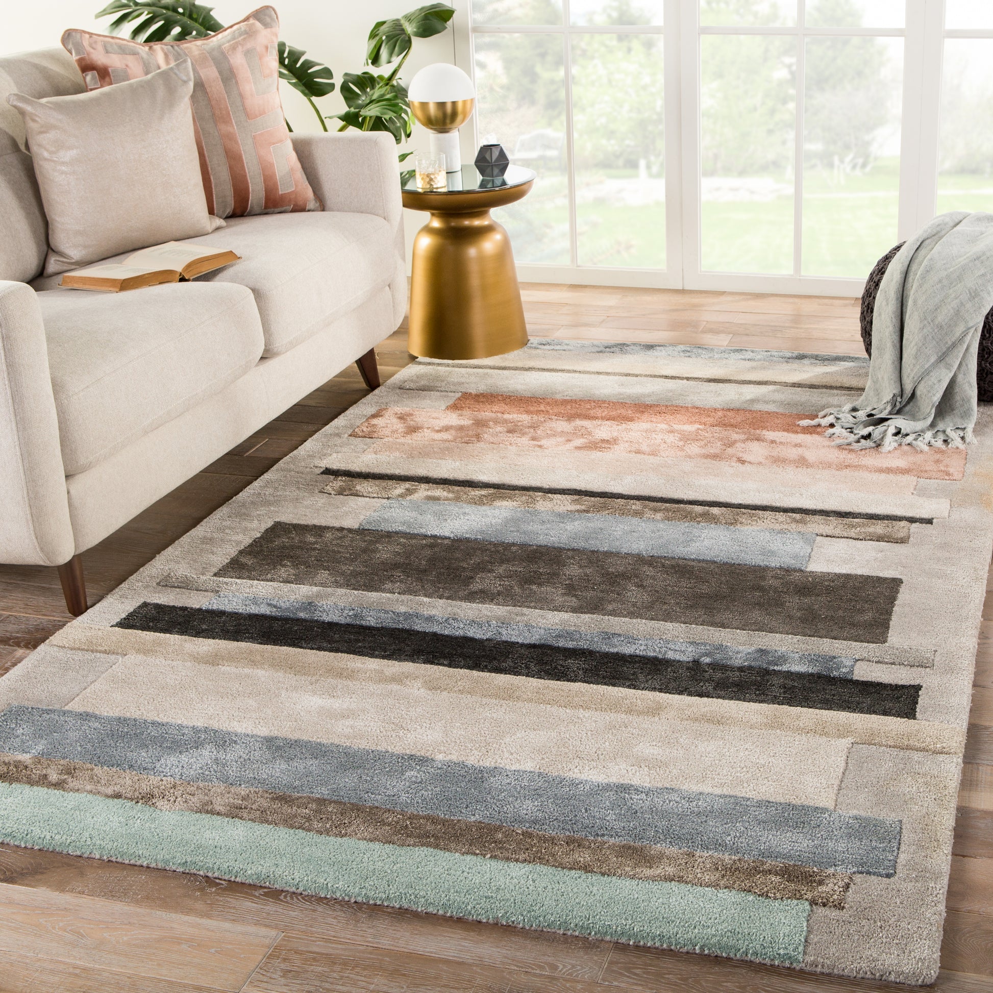 Jaipur Syntax Parallel Syn03 Gray/Pink Area Rug