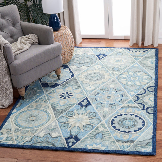 Safavieh Suzani Szn502M Blue/Ivory Rugs.