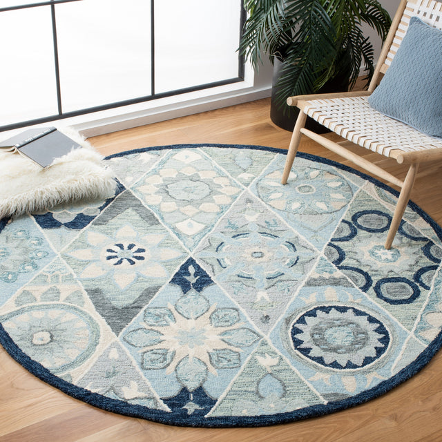 Safavieh Suzani Szn502M Blue/Ivory Rugs.