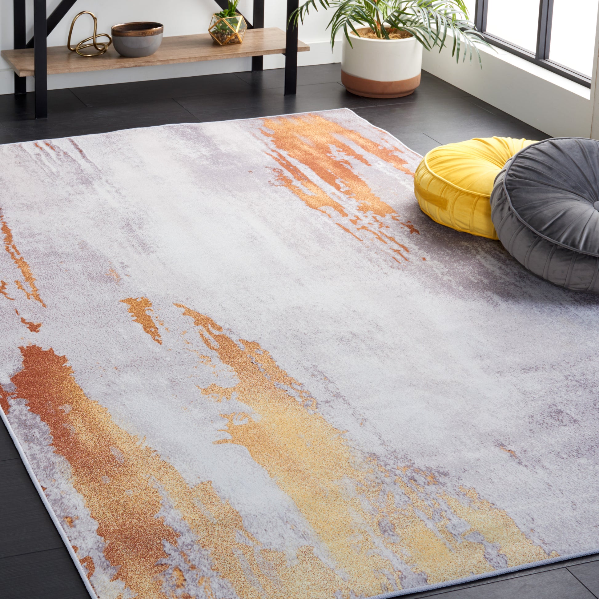 Safavieh Tacoma Tac801P Grey/Rust Area Rug