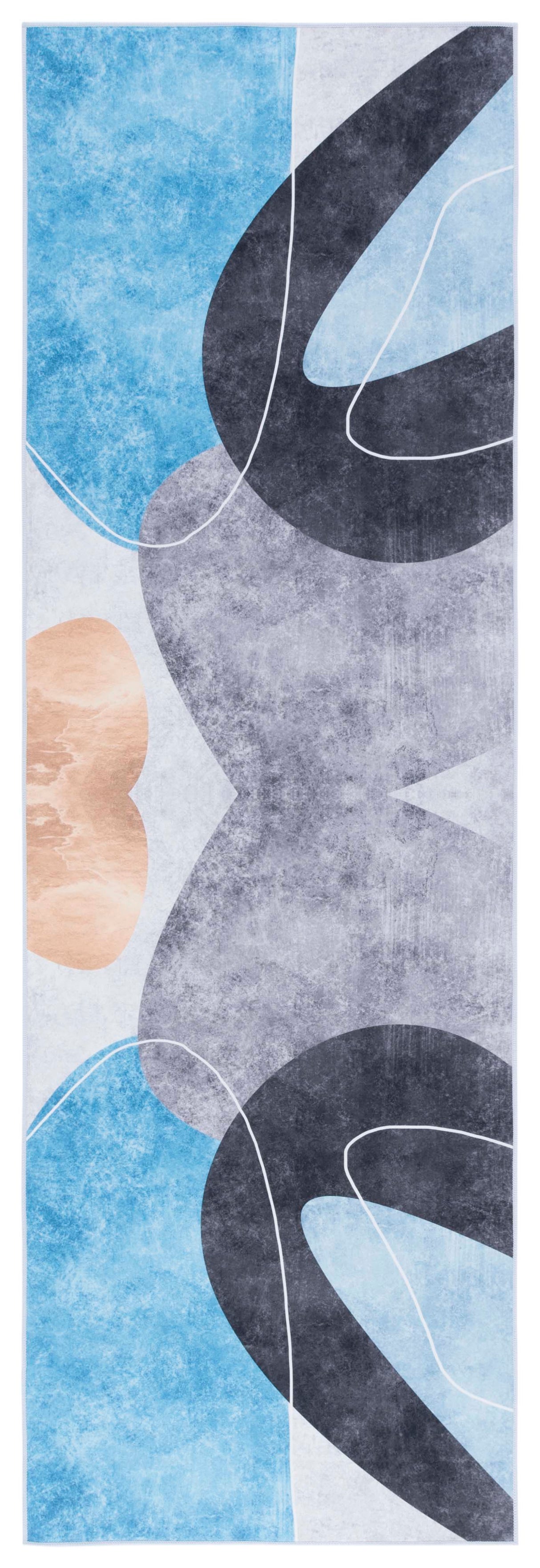 Safavieh Tacoma Tac837G Dark Grey/Turquoise Rug.