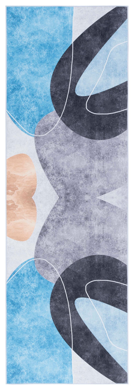 Safavieh Tacoma Tac837G Dark Grey/Turquoise Rug.