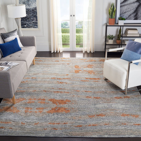 Safavieh Tibetan Tb801P Silver/Rust Rug.